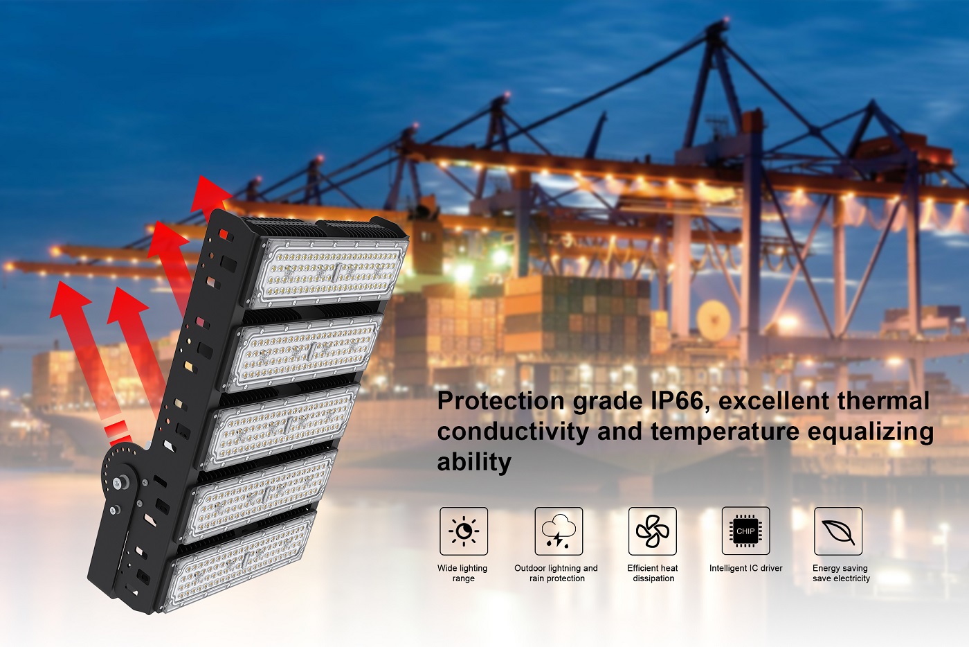 High quality IP66 Led High Mast Lub teeb (2)