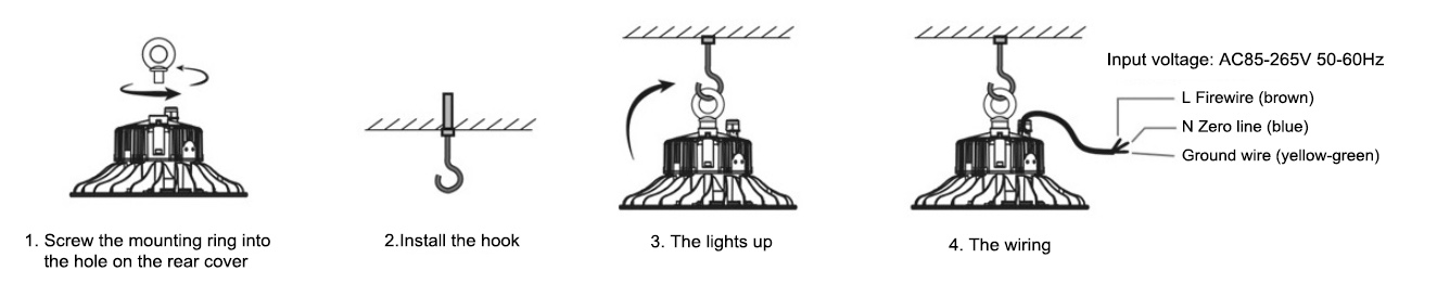 LED UFO High Bay Light Installation