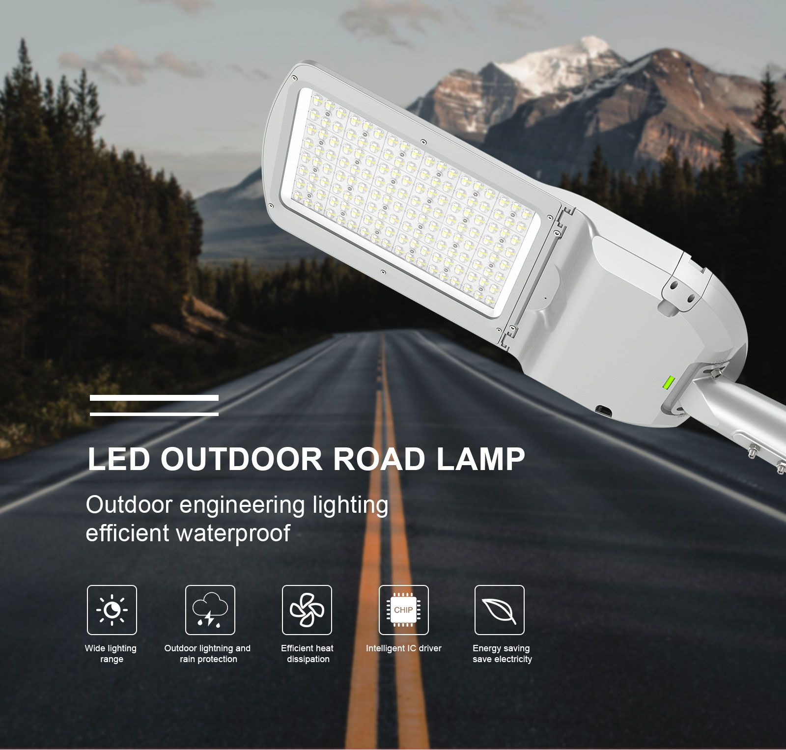 60W-300W Smart Control Led Street Light