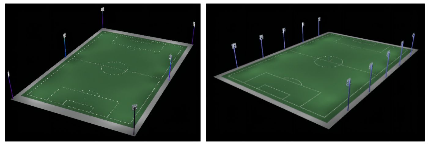 Iluminación del estadio de fútbol 7