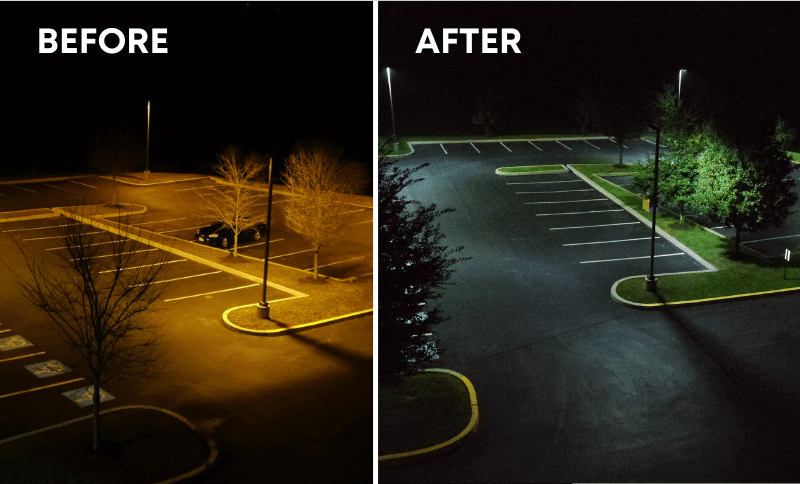 LED Retrofit parking lot
